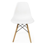 Cadeira Eames Wood Design Eiffel Sala Quarto Manicure Preto