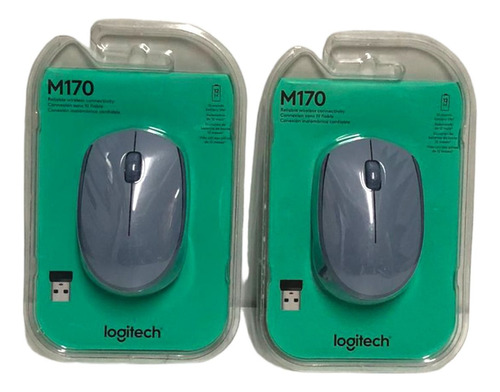 Pack Kit 2 Mouse Logitech M170 Gris Inalambrico