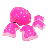 Kit De Protecao Infantil Capacete Cotoveleira Menina Patins