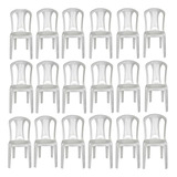 Kit 18 Cadeiras Plásticas S/ Braço 88cm  P/ Eventos Mor