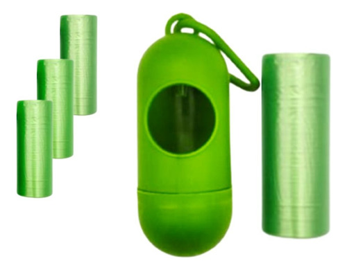 Dispensador Con 4 Rollo De Bolsas Para Heces De Perros Gatos