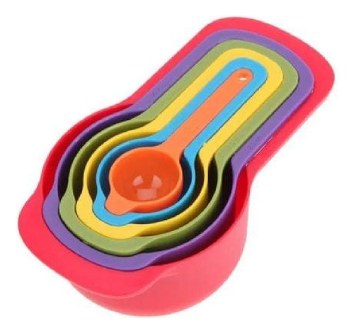 Juego Set 6 Cucharas Copas Tazas Medidoras Dim:17cm Jegz