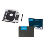 Disco Solido Ssd Crucial Bx500 240gb Slim + Caddy 9 O 12mm