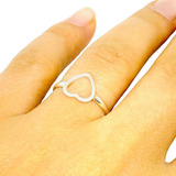 Anillo Corazon Fino De Plata 925 Ideal Regalo Mujer Ap 155-2