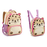 Kit Mochila+lancheira Animais Creche Passeio Escolar Zoop