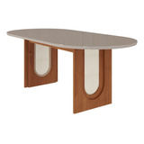 Mesa Para Sala De Jantar 210cm Oval Valentina