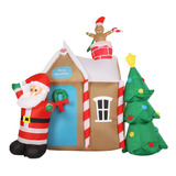 Casa De Árbol De Navidad Inflable Con Led, Luminosa, Con Jar