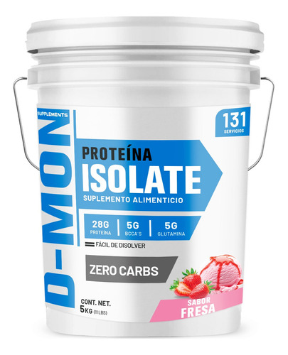 Proteína Whey Hs Hidrolizada Isolate D-mon 5 Kg Sabores Sabor Fresa