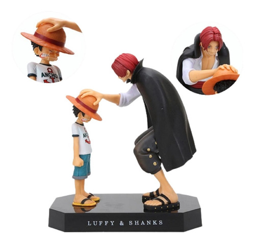 Bonecos Action Figure Luffy & Shanks One Piece Anime 16 Cm