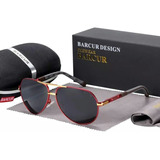 Lentes De Sol Con Protección Solar Uv400. Diseño Negro,rojo,dorado