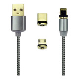 Cable Usb Magnético 3 En 1, Usb Micro/iPhone/type-c