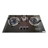 Cocina Encimera  A Gas 3 Platos Tope Vidrio Con Chispero