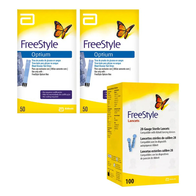 Freestyle Optium Neo H Kit 100 Tiras Reactivas 100 Lancetas Abbott | Envío gratis