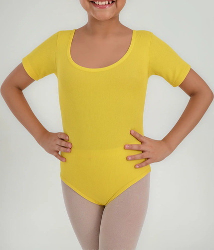 Leotardo Niña Manga Corta Ballet  - Camelia | Meses sin interés