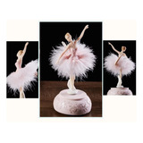 Caja De Música Ballerina Dancing Swan Girl Lake Ca.