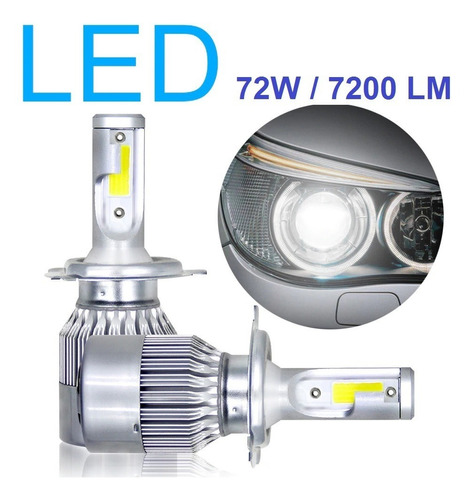 Kit Lampada Led Automotiva C6 H1/h3/h4/h7/h11/hb3/hb4/h27