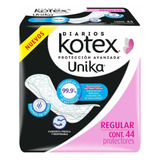 Pantiprotectores Kotex Unika Antibacterial Regular 44 Protectores