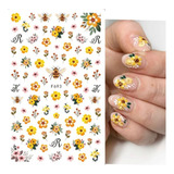 Sticker Para Uñas Flores De Primavera Verano Spring Nails