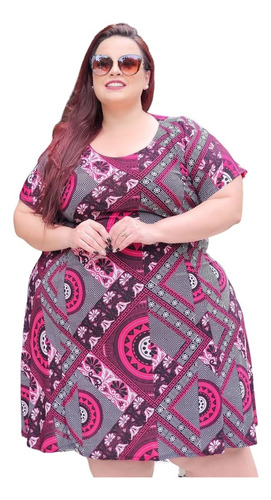 3 Vestidos Camisão Plus Size Lindo Tamanho Grande Até G4