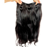 Cabelo Na Tela Natural Liso Humano 70/75cm Preto 150 Gramas