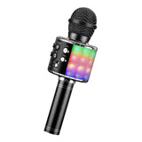 Microfono Inalambrico De Karaoke Bluefire 4 En 1 Luces Led