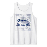 Corona Logo Polera Sin Mangas Con Gráfico De La Costa Oest