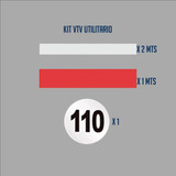 Combo Kit Reflectivo Vtv: 1 Circulo + 2 Mt Blanca+ 1 Mt Roja