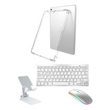 Teclado + Mouse Bluetooth + Suporte+ Capa Tpu Para iPad 9