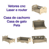  Vetores  Casa De Cachorro E Gato Cnc Laser - Mdf Pet Shop