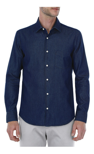 Camisa Scappino Regular Fit Denim De Algodón 3853