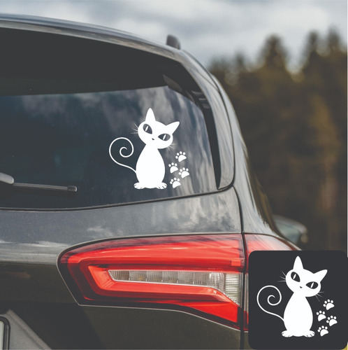 Sticker Adhesivo Para Auto De Gato