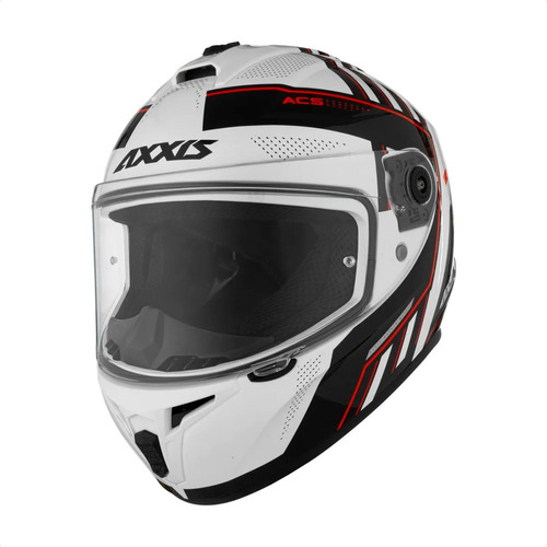 Casco Moto Integral Draken Axxis Mythic A5 Blanco Rojo Um