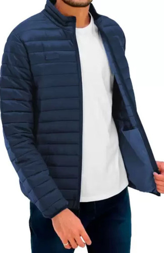 Jaqueta Masculina Ogochi Puffer Slim Impermeavel Com Bolsos