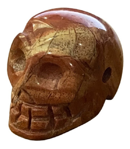 Dije Calavera Cráneo Cuarzo Natural Unisex Tamaño 18mmx 24mm