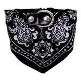 Coleira Bandana Lenço Pescoço Pet Para Cachorro Tamanho M Cor Preto