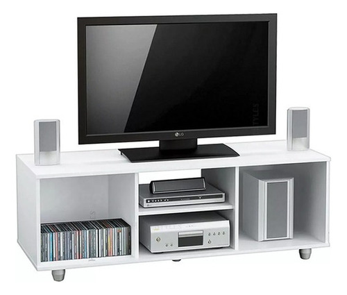 Mesa De Tv Rack Tv Centro Estant Mt4000bl Blanco Tio Musa