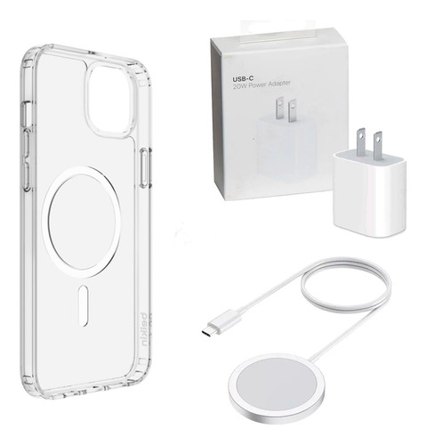 Funda Magsafe + Cargador Magsafe Inalambrico + Adaptador 20w