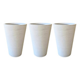 Kit 3 Vasos Coluna N4 Polietileno Para Plantas Jardim Decor