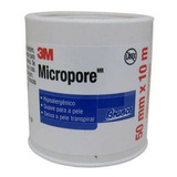 Kit 10 Micropore 3m Branco 50mmx10m Hipoalergênica Curativo