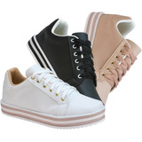 Tenis Casual Feminino Kit 02 Pares Sapatenis | S01.tc.kt2