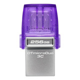 Pendrive Kingston Datatraveler Microduo 3c 256 Gb 3.2 Gen 1 Color Púrpura