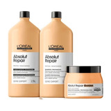 L'oréal Absolut Repair Gold Quinoa Shamp Cond 1500ml + Masca