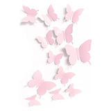 Decoración De Pared Mariposas Rosas, 24 Piezas, Habita...