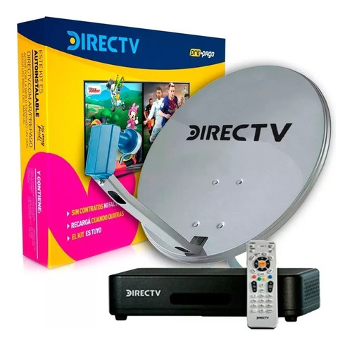 Antena Directv Prepago Hd Sin Abono Kit Autoinstalable 46 Cm