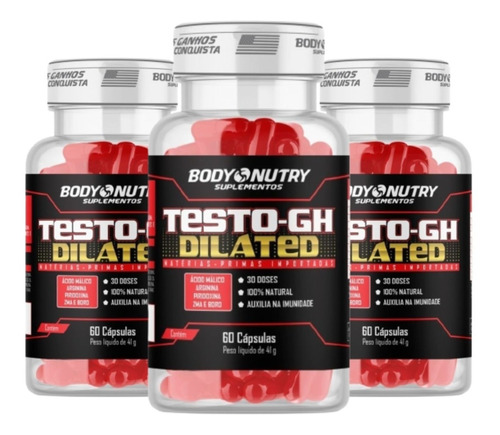 Kit 3 Testo-gh 30 Doses 100% Natural Pré Hormonal Importado