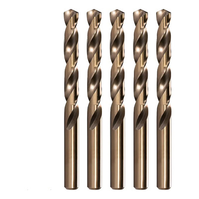 Kit 5 Broca 4,5mm Cobalto Aço Rápido Hss-co Furar Aço Inox