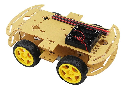 Kit Chassi Duplo 4wd Rodas Robótica Carro Robô Arduino