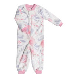 Mameluco Pijama Termica De Microfibra Para Bebe Floral