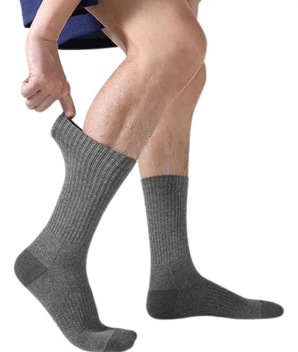 Calcetas Largas Deportivas Algodón 100% 5 Pares Caballero