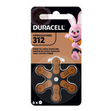 Duracell Pila 312 Botón Audífono 6 Unidades Blíster 